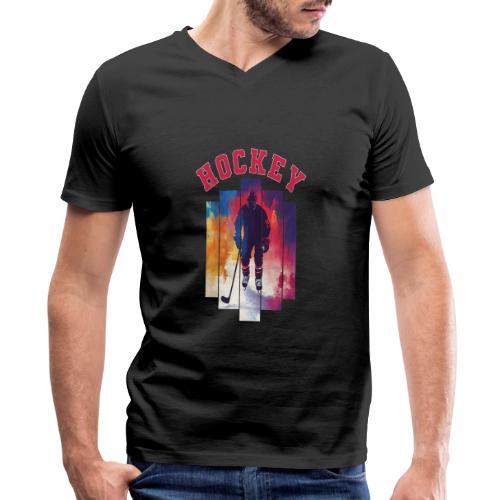 Hockey Zone - Men's Premium Organic V-Neck T-Shirt