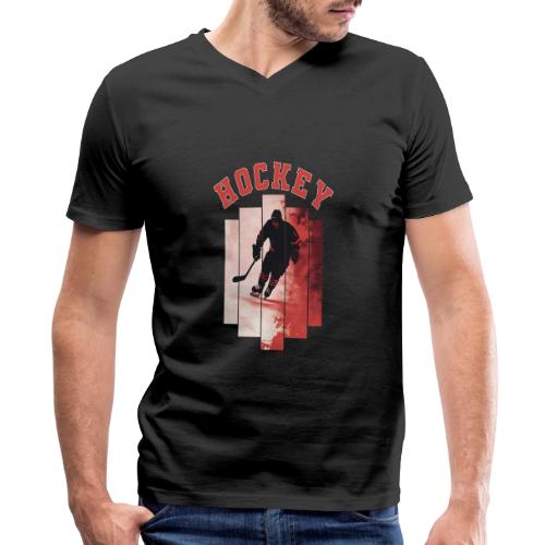Hockey Spirit - Men's Premium Organic V-Neck T-Shirt