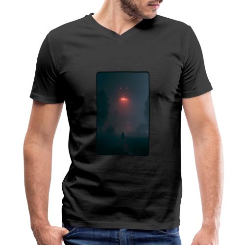 Mysterious UFO Encounter Design - Men's Premium Organic V-Neck T-Shirt