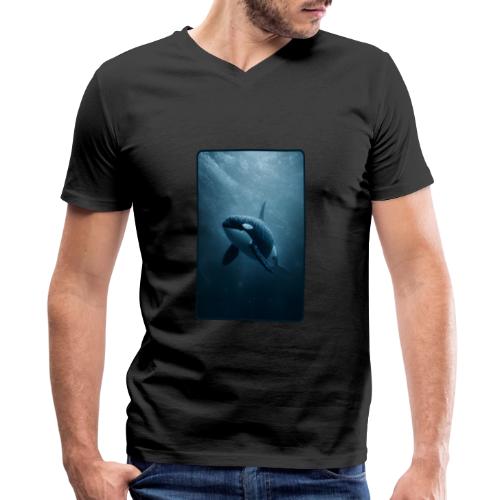 Orca Ocean Wildlife Design - Men's Premium Organic V-Neck T-Shirt