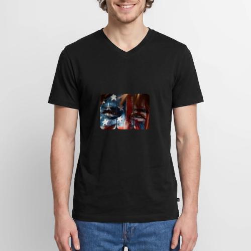 USA: Stars in Their Eyes - Men's Premium Organic V-Neck T-Shirt