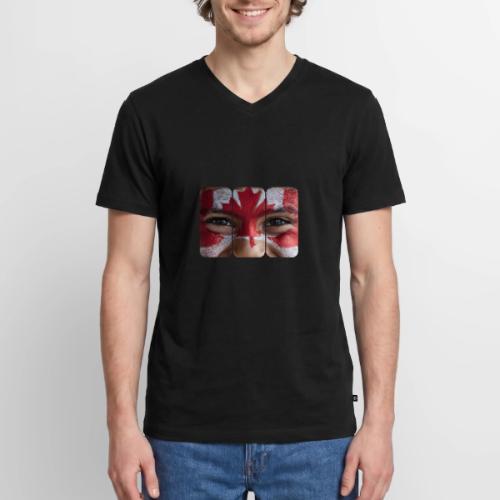 Proudly Canadian - Men's Premium Organic V-Neck T-Shirt