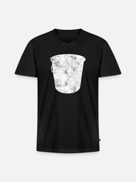 Pail Bucket Container - Men's Premium Organic V-Neck T-Shirt - black