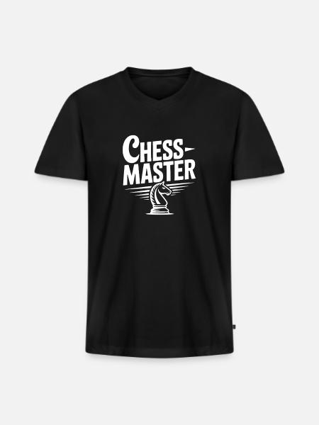 Chess Master Knight - Men's Premium Organic V-Neck T-Shirt - black
