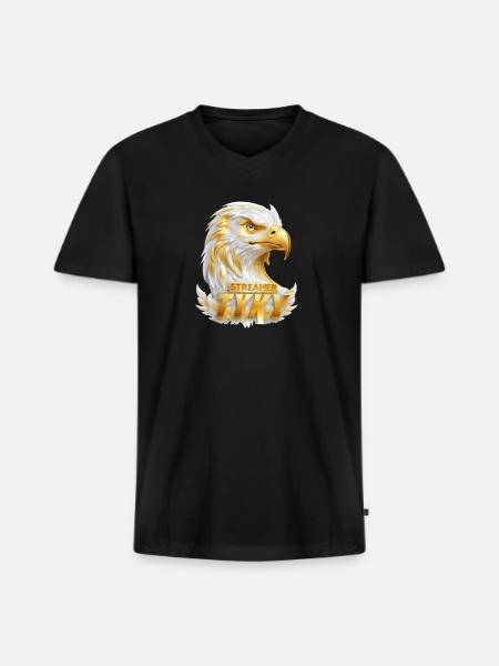 Golden Eagle Streamer Tyky - Men's Premium Organic V-Neck T-Shirt - black