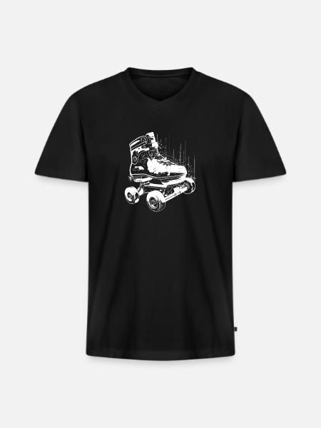 Roller Skates Graphic - Men's Premium Organic V-Neck T-Shirt - black