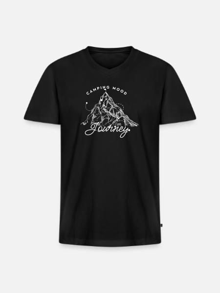 Camping_Mood - Men's Premium Organic V-Neck T-Shirt - black