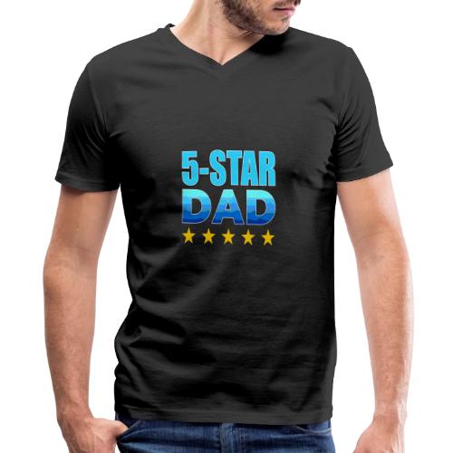Five Stars Dad - Men's Premium Organic V-Neck T-Shirt