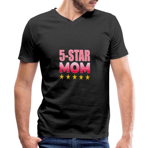 Five Stars Mom - Men's Premium Organic V-Neck T-Shirt