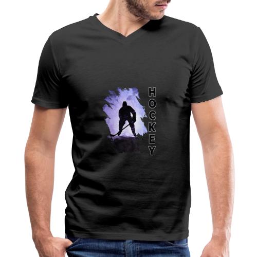 Hockey Charge - Men's Premium Organic V-Neck T-Shirt