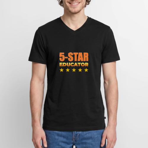 Five-Star Educator - Men's Premium Organic V-Neck T-Shirt