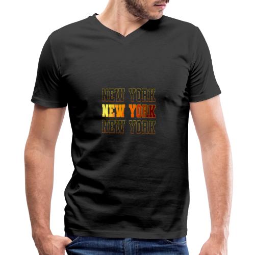 New York Varsity Echo - Men's Premium Organic V-Neck T-Shirt