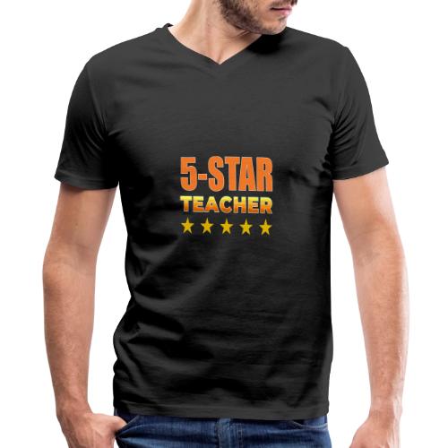 Five-Star Teacher - Men's Premium Organic V-Neck T-Shirt