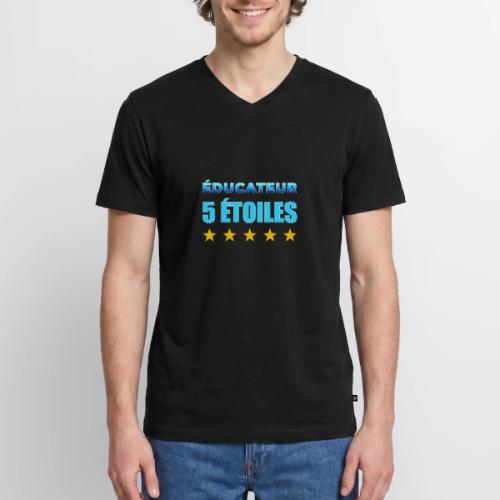 Éducateur 5 Étoiles - Men's Premium Organic V-Neck T-Shirt
