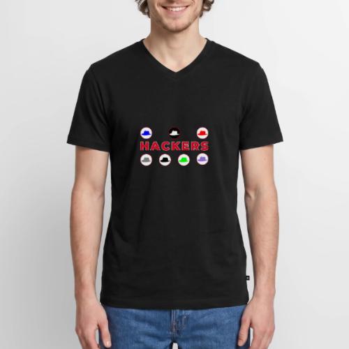 The Spectrum of Hackers - Men's Premium Organic V-Neck T-Shirt