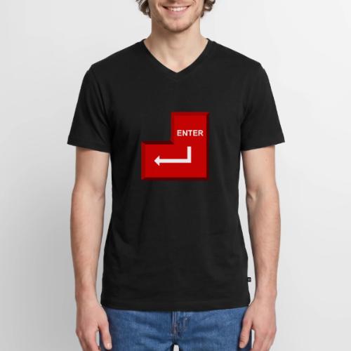 Just Press Enter - Men's Premium Organic V-Neck T-Shirt