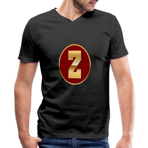 Letter Z – Capital Varsity Alphabet Monogram - Men's Premium Organic V-Neck T-Shirt