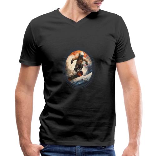 Snowboarding Elevation - Men's Premium Organic V-Neck T-Shirt