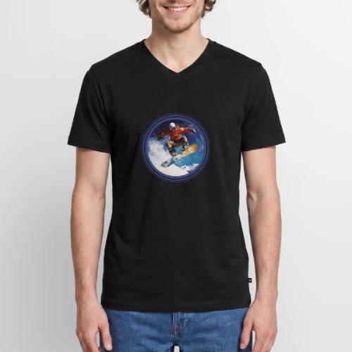 Snowboarding Rush - Men's Premium Organic V-Neck T-Shirt