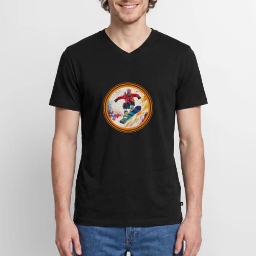Snowboarding Horizon - Men's Premium Organic V-Neck T-Shirt