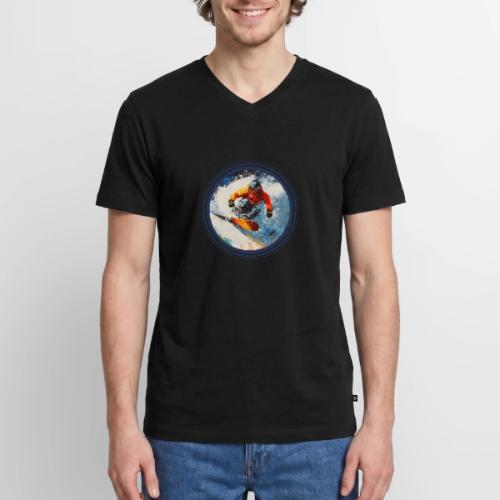 Snowboarding Rebel - Men's Premium Organic V-Neck T-Shirt