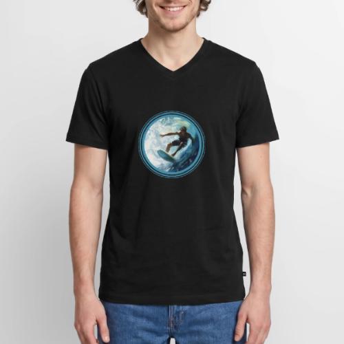 Surfing Freedom - Men's Premium Organic V-Neck T-Shirt
