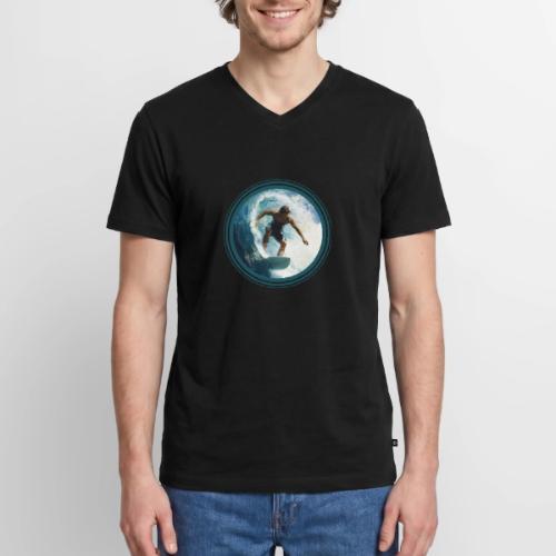 Surfing Horizon - Men's Premium Organic V-Neck T-Shirt