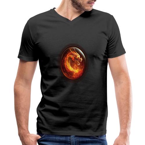 Shadow Dragon Rise - Men's Premium Organic V-Neck T-Shirt