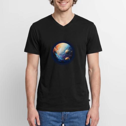 Nebula of Planets - Men's Premium Organic V-Neck T-Shirt