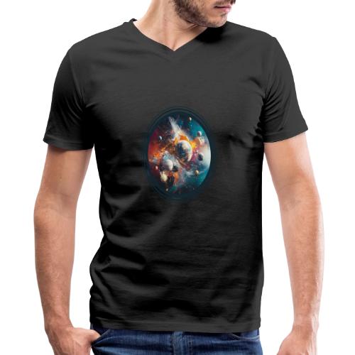 Planets in Acrylic Dreams - Men's Premium Organic V-Neck T-Shirt