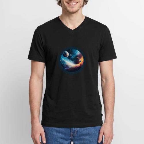 Planets Among Colors - Men's Premium Organic V-Neck T-Shirt