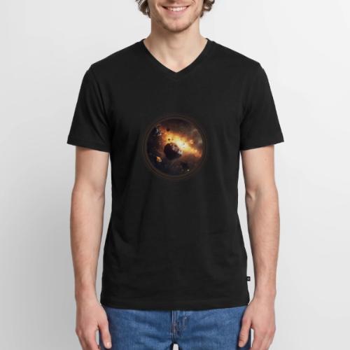Asteroids Drift - Men's Premium Organic V-Neck T-Shirt