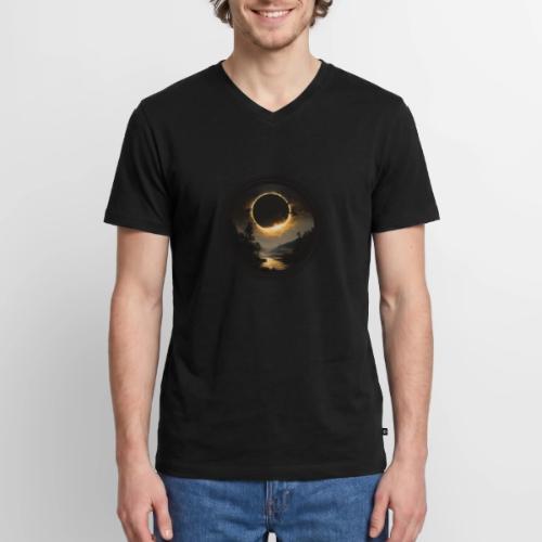 Eclipse: Shadowed Light - Men's Premium Organic V-Neck T-Shirt