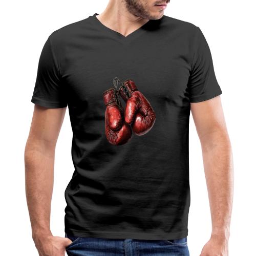 Legacy Boxing Gloves - Men's Premium Organic V-Neck T-Shirt