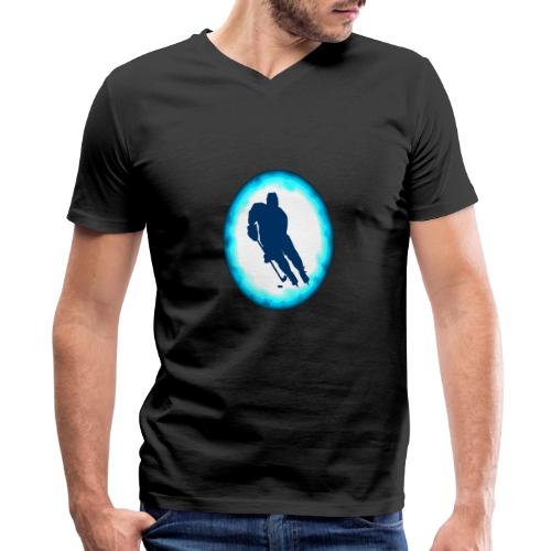 Hockey: Ice Warrior - Men's Premium Organic V-Neck T-Shirt