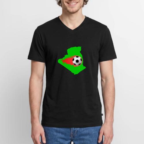 Algerian Football Fire - Men's Premium Organic V-Neck T-Shirt