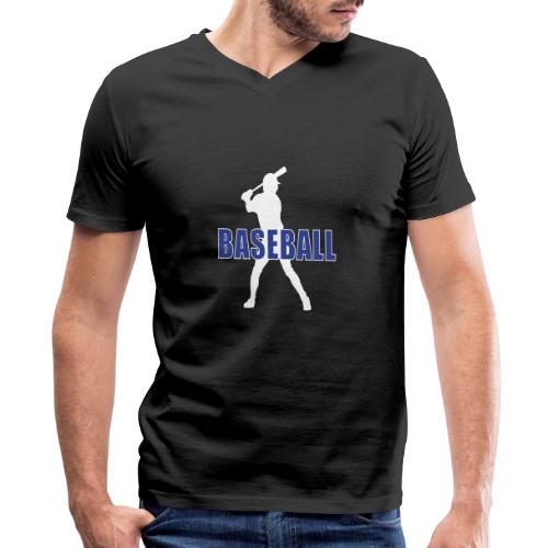Classic Baseball Swing - Men's Premium Organic V-Neck T-Shirt
