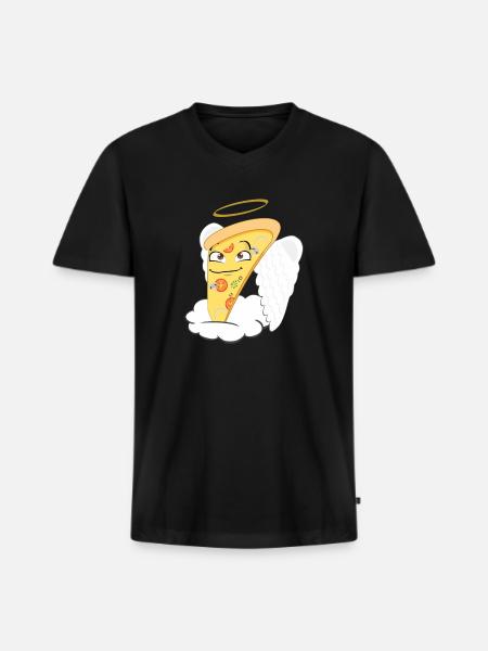 Angel Slice - Men's Premium Organic V-Neck T-Shirt - black