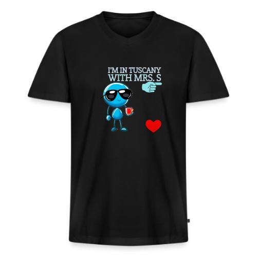 Smoon City_I'm in Tuscany with Mrs. S - Men's Premium Organic V-Neck T-Shirt