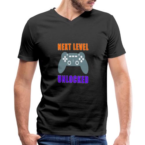 Next Level Unlocked Gamer Design - Men's Premium Organic V-Neck T-Shirt