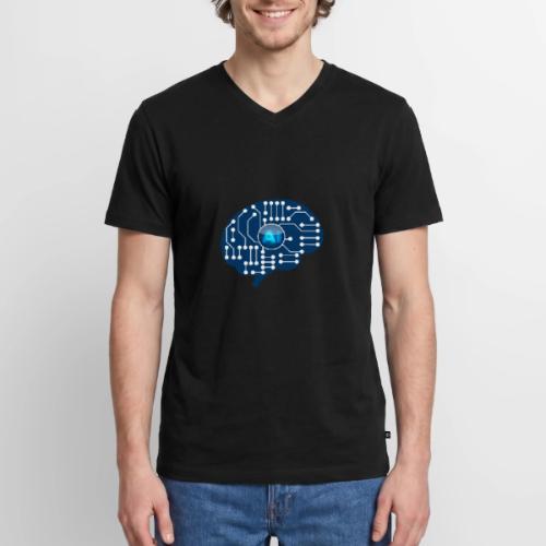 AI: Mind Wired - Men's Premium Organic V-Neck T-Shirt
