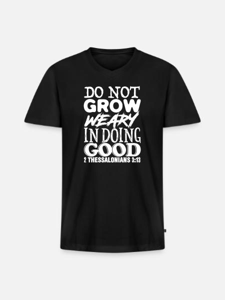 1 - Men's Premium Organic V-Neck T-Shirt - black