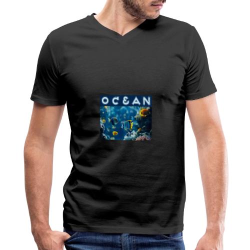 Ocean: Underwater Radiance - Men's Premium Organic V-Neck T-Shirt