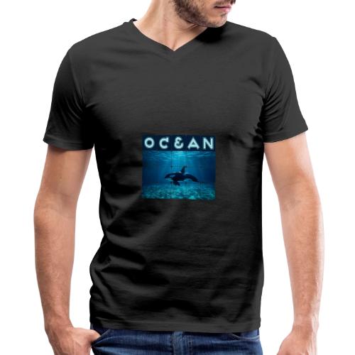 Ocean: Orca in Motion - Men's Premium Organic V-Neck T-Shirt