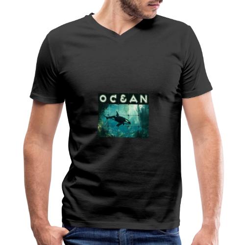 Ocean: Silent Hunter - Men's Premium Organic V-Neck T-Shirt