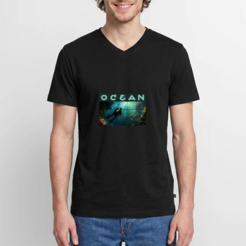 Ocean: Explorer of the Deep - Men's Premium Organic V-Neck T-Shirt