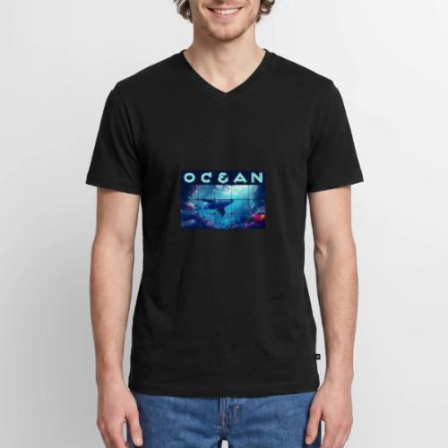 Ocean: Whale’s Path - Men's Premium Organic V-Neck T-Shirt