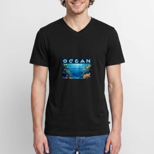Ocean: Tropical Drift - Men's Premium Organic V-Neck T-Shirt
