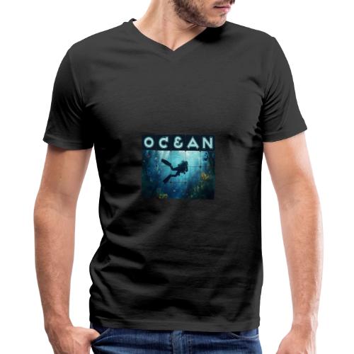 Ocean: Beneath the Blue - Men's Premium Organic V-Neck T-Shirt