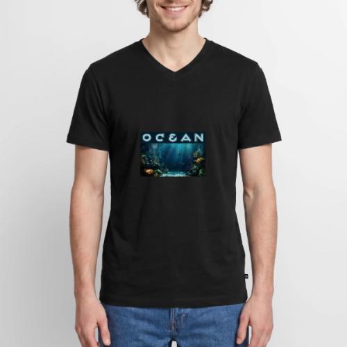 Ocean: Rainbow Reef Life - Men's Premium Organic V-Neck T-Shirt